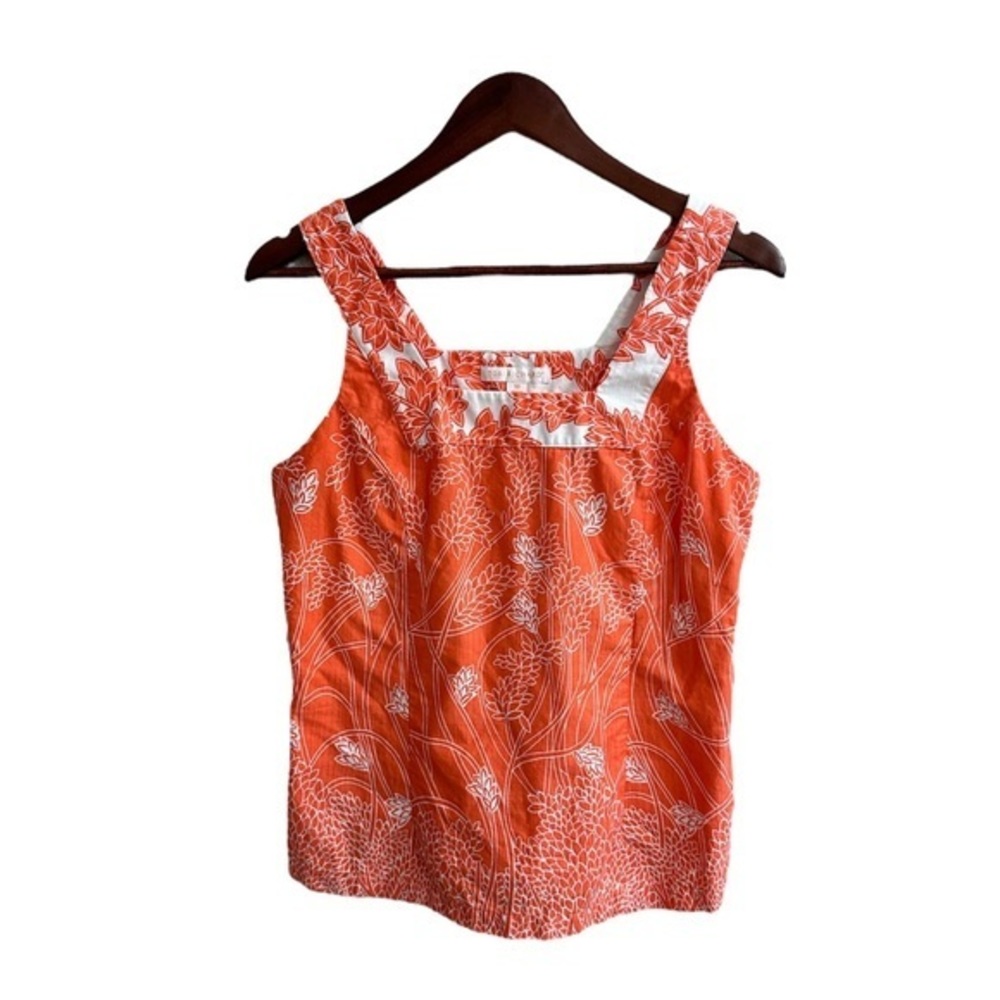 Tori Richard Tropical Print Cotton Tank Top